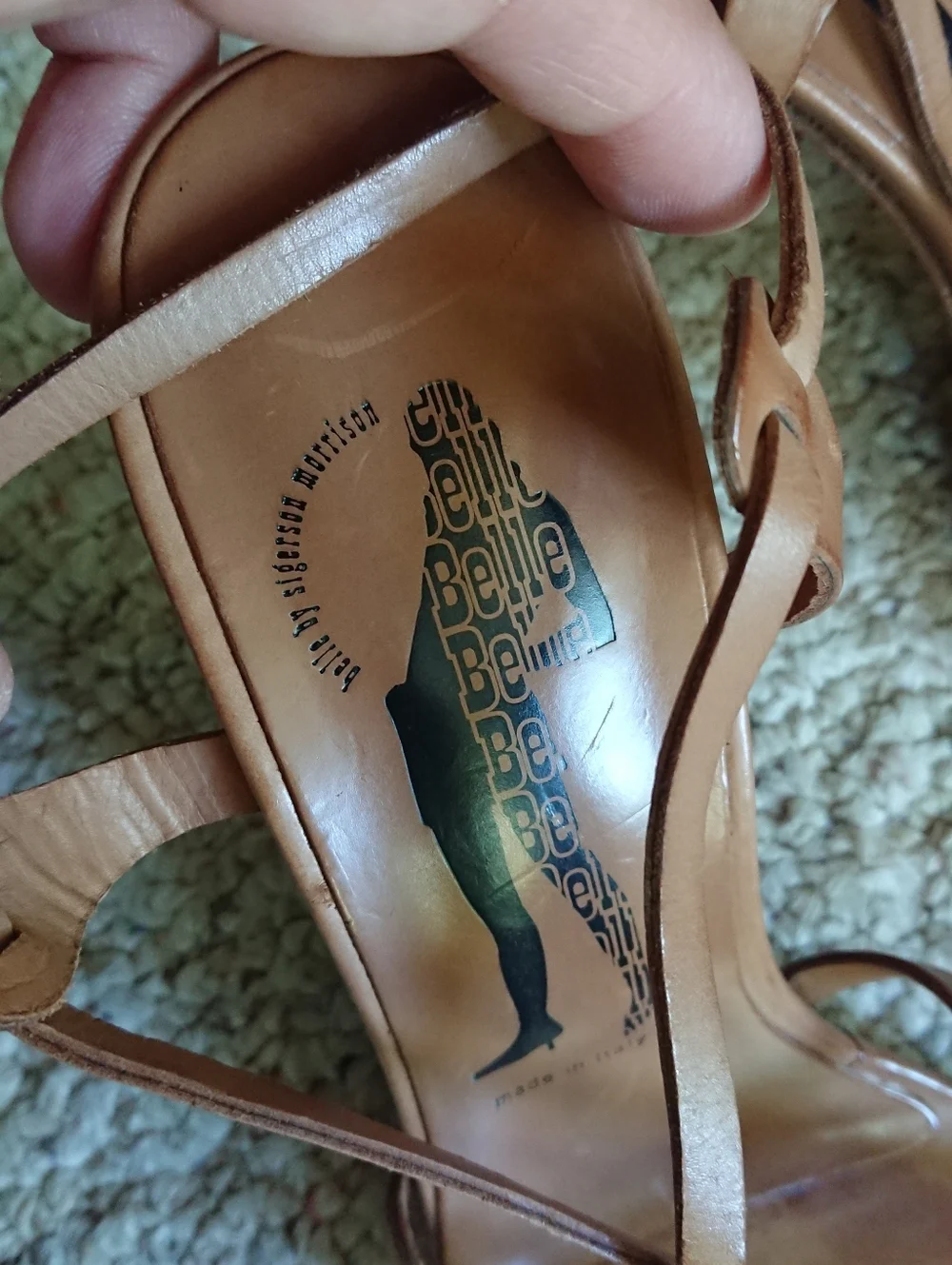 Sigerson Morrison Strappy Brown Leather Sandals Made in Italy size 6